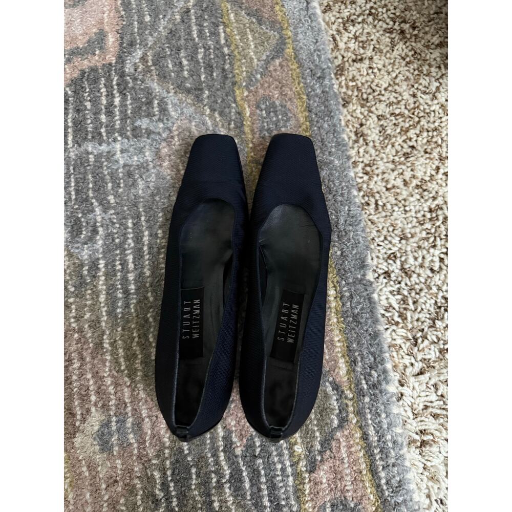 Stuart Weitzman Black Square Toe Block Heel Pumps… - image 5